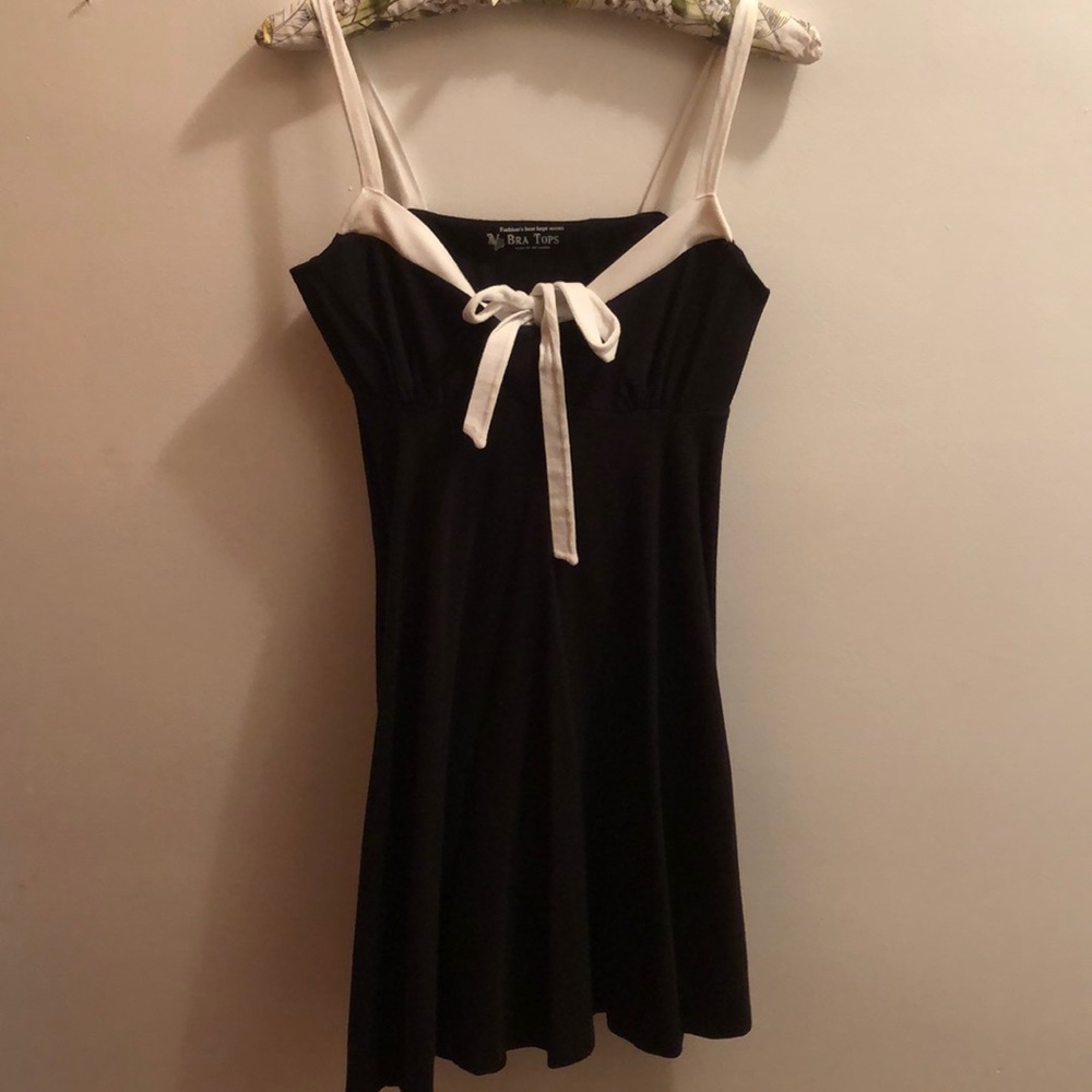 Victoria’s Secret bra top, baby doll style dress